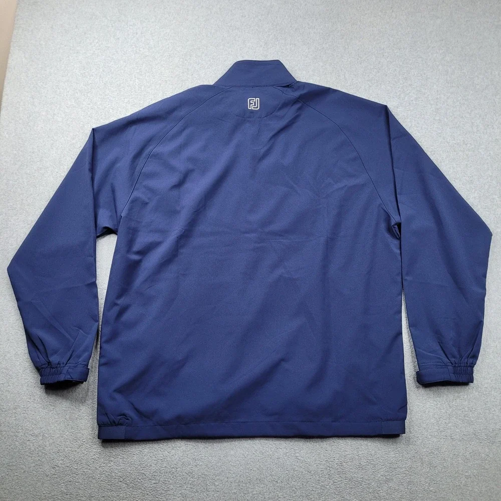 FootJoy Quarter Zip Windbreaker Mens XL Navy Blue Performance Golf Jacket